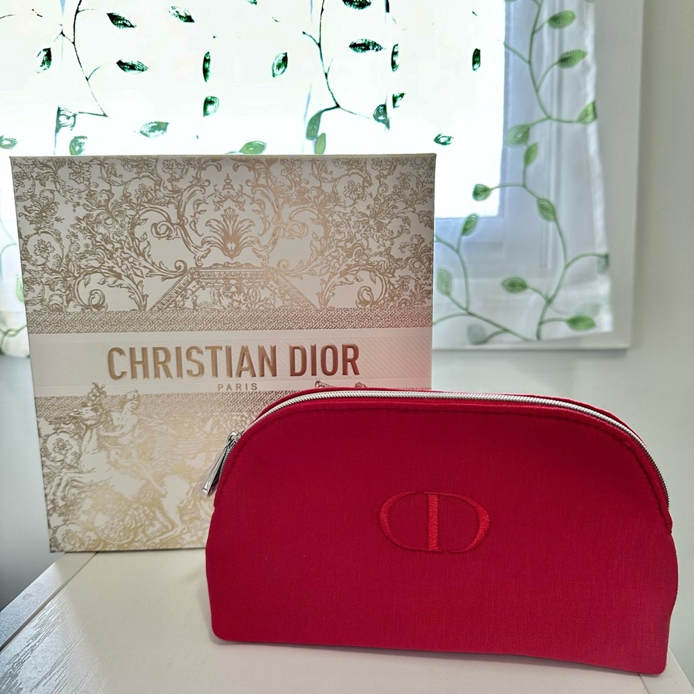 Christian Dior Red Cosmetic Pouch